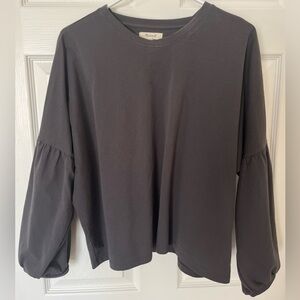 Madewell Drop-Shoulder Bubble Sleeve Blouse